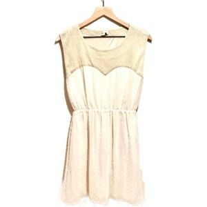 NEEDLE & THREAD Babydoll Mini Dress Cream